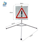 Roll Up Folding Sign - Caution Signal Reflective Tripod Folding Warning Sign
